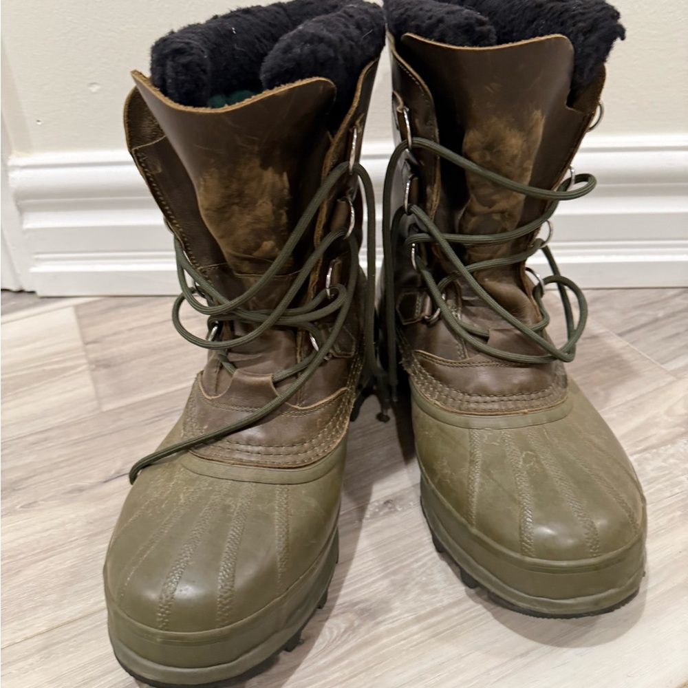 Sorel Men's Green Fleece-Lined Boot Interior